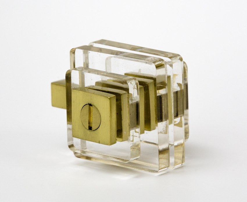 Transparency-02 Knob in Acrylic & Brass | DSHOP