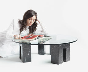 Aparentment Triumph-T Coffee Table in Black Marble | DSHOP