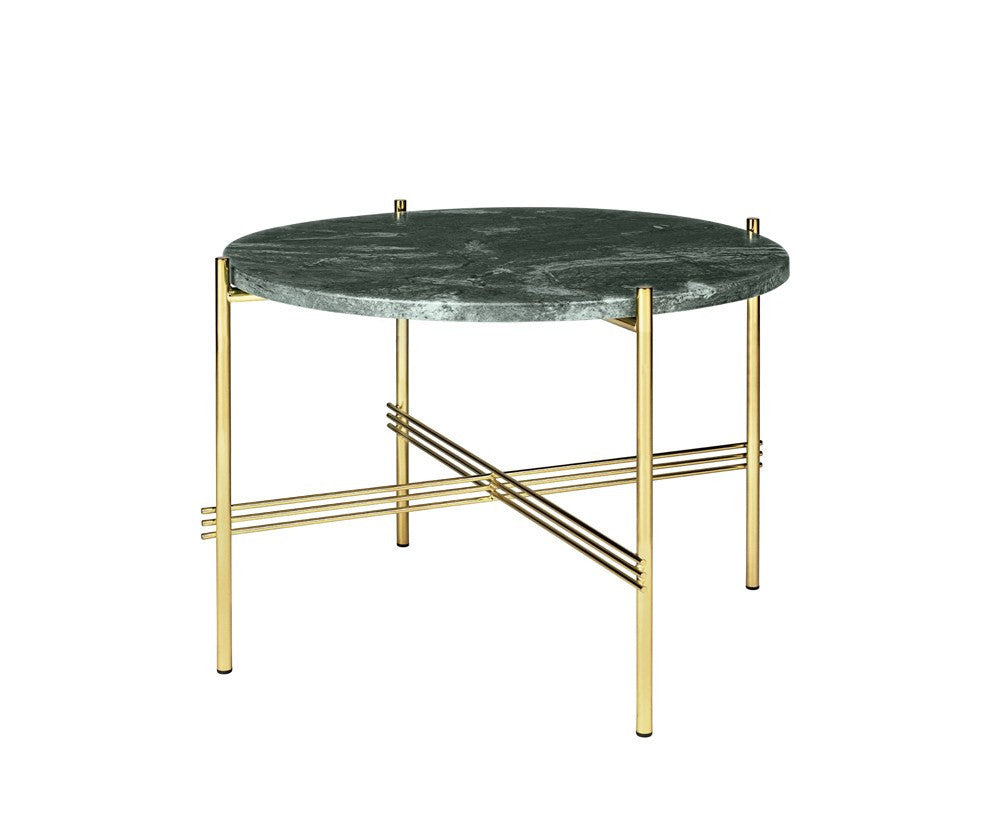 TS Lounge Table Medium - Green Marble & Brass | DSHOP